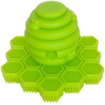 Big Bee, Little Bee - Kids Original ScrubBEE, 100% Silicone Childrens Bath Scrubber, Promotes Effective Independent Hand & Body Washing, As Seen on Shark Tank (Lime)