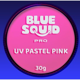 Blue Squid Face Paint Water Based Single Cake Professional Face Paint & Body Paint - Water Activated, Kids Adults Face Painting for Costume, Halloween Makeup, Cosplay - UV Pastel Pink Face Paint 30g