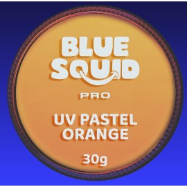 Blue Squid Face Paint Water Based Single Cake Professional Face Paint & Body Paint - Water Activated, Kids Adults Face Painting for Costume, Halloween Makeup, Cosplay - UV Pastel Orange Face Paint 30g