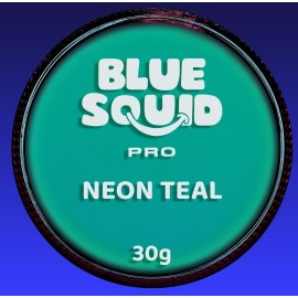 Blue Squid Face Paint Water Based Single Cake Professional Face Paint & Body Paint - Water Activated, Kids Adults Face Painting for Costume, Halloween Makeup, Cosplay - Neon Teal Face Paint 30g