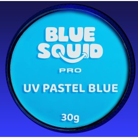 Blue Squid Face Paint Water Based Single Cake Professional Face & Body Paint - Water Activated, Kids Adults Face Painting for Costume, Halloween Makeup, Cosplay - UV Pastel Blue Face Paint 30g
