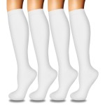 Iseasoo 4 Pairs Compression Socks for Women Circulation-Best Support for Nurses,Running,Athletic,Travel S-M