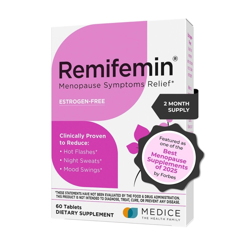 Remifemin Menopause Symptoms Relief - Clinically Proven Ingredients - Menopause Supplements - Black Cohosh - Estrogen-Free - Made in Germany - 60 Tablets