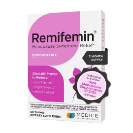 Remifemin Menopause Symptoms Relief - Clinically Proven Ingredients - Menopause Supplements - Black Cohosh - Estrogen-Free - Made in Germany - 60 Tablets