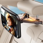 Baby Car Mirror for Car Seat Safely Mirror Hook Clip Design for Rear Facing Infant Newborn 360 Rotation Baby Backseat Mirror with Wide Clear View, Shatterproof, Easy Install Baby Essentials