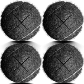 Walker Tennis Balls Precut, Tennis Balls for Walkers Pre Cut, Walker Legs Universal Precut Gilde Balls for Chairs, Desks, Furniture Legs and Floor Protection -4PCS Black