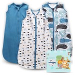 Cute Castle Baby Sleep Sack 18-24 Months - Lightweight 100% Cotton 2-Way Zipper TOG 0.5 Infant Wearable Blanket, Newborn Essentials Toddler Sleep Clothes (3 Pack Blue)