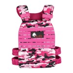 Wolf Tactical Adjustable Weighted Vest for Men & Women - Rucking, Workout, Running, Walking & CrossFit Weight Vest for Strength Training & Fitness (Pink Camo)