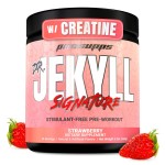PROSUPPS Dr. Jekyll Signature Pre Workout Powder with Creatine - Stim-Free Preworkout Supports Muscle Volume & Endurance - Caffeine-Free Gym & Fitness Supplements (Strawberry, 30 Servings)