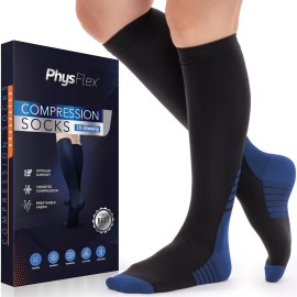 Compression Socks for Women & Men (20-30 mmHg) Support for Travel, Nurses, Pregnancy, Shin Splints, Sports and Everyday Wear