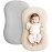Konssy Muslin Baby Lounger Cover 2 Pack, 100% Cotton Newborn Lounger Cover, Soft and Breathable Baby Nest Slipcover for Boys Girls (Grey,Wheat)