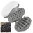 WTTORDE Silicone Hair Brush, Gray - Curly Hair Brush with Double-Sided Use, Different Sized Holes for Curling Afro and Short Hair, Non-Slip Twist Curl Comb for Men and Women, Travel Size