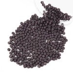 Vlasy 400Pcs Nano Ring Beads Silicone Lined Beads for Nano Ring Human Hair Extensions 5 Color Optional (Brown)