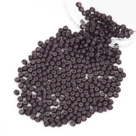 Vlasy 400Pcs Nano Ring Beads Silicone Lined Beads for Nano Ring Human Hair Extensions 5 Color Optional (Brown)