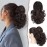 SOFEIYAN Ponytail Extension 11 inch Claw Clip Ponytail Hair Extensions Long Curly Wavy Ponytail Fluffy Clip on Pony Tails Synthetic Hairpiece for WomenDark Brown & Dark Auburn Mixed