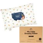 Mini Toddler Pillow with Pillowcase - 9x13 My Little Dreamy Travel Kids Pillow for Sleeping, Toddler Bed, Small, Tiny, Organic Cotton Pillowcase, Soft & Breathable, Kids 2-4 Years Old (Roarsome)