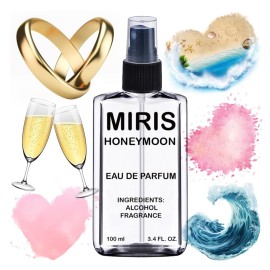 MIRIS Honeymoon, Long-Lasting Unisex Eau de Parfum for Women & Men, Spray 3.4 Fl Oz / 100 ml