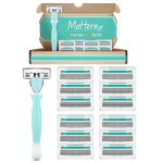 1 Travel Razors for Women with 12 Blade Refills, Green