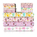 Omilion 34 Pack Baby Receiving Blanket Set: 4 Flannel Cotton Blankets (30 x 30) & 30 Infant Washcloths - Mixed Patterns