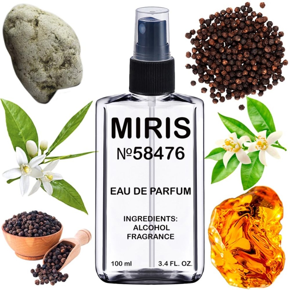 MIRIS No. 58476, Inspired by Black Pepper & Amber, Neroli, Long-Lasting Unisex Eau de Parfum for Women & Men, Spray 3.4 Fl Oz / 100 ml