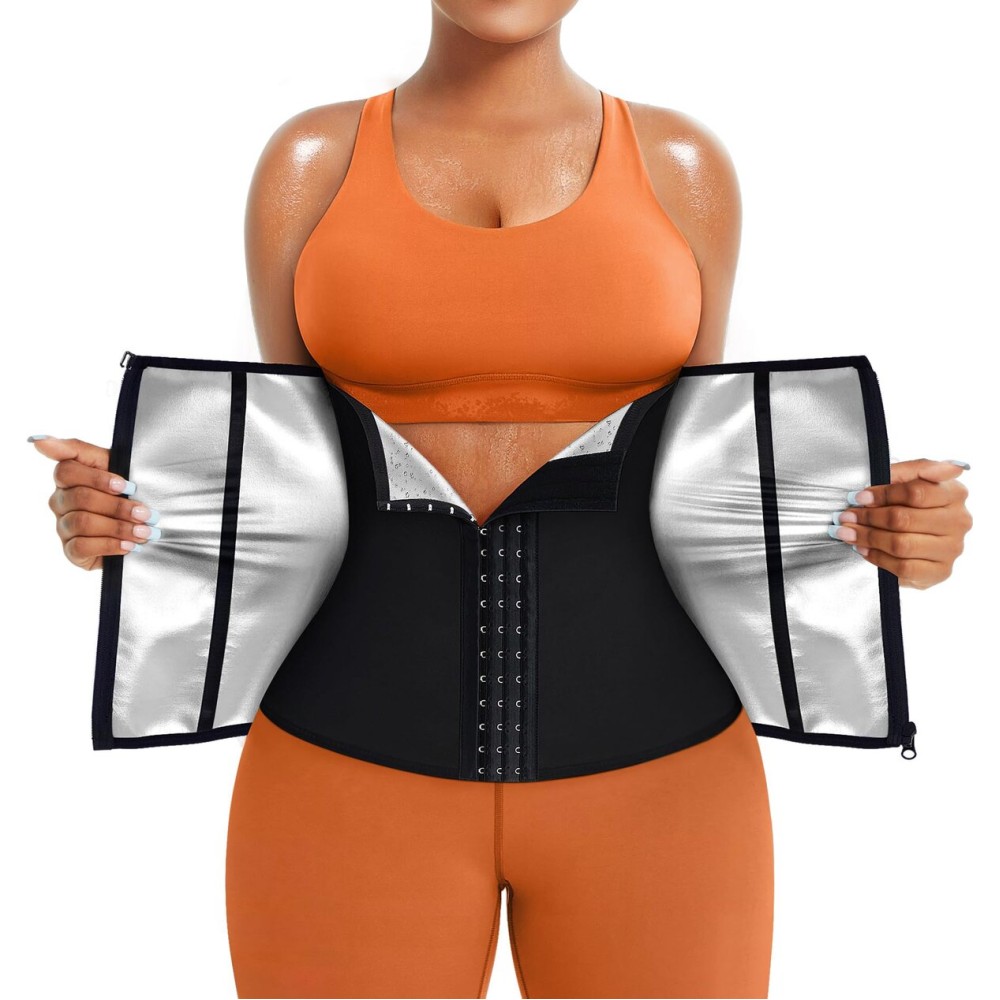 TrainingGirl Waist Trainer for Women Lower Belly Waist Trimmer Corset Tummy Wrap Workout Sweat Belt Band Sports Sauna Suit