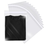 Prestee Self Sealing Cellophane Bags 11x14 Inches - 200 Pack Clear Poly Bags for Shirts, Treats, and Gifts - Self-Sealing and Twist-Tie Closure - 100% Polypropylene - Food-Friendly Cello Bags