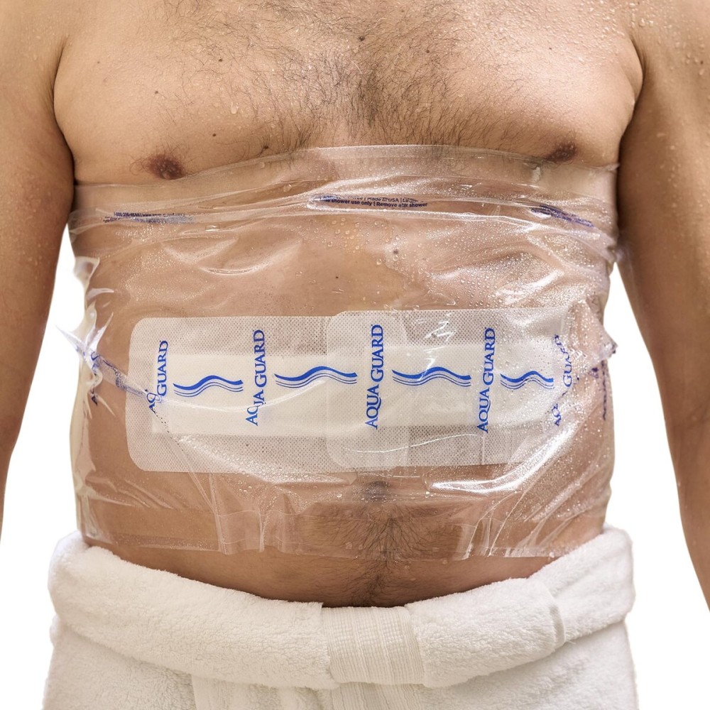 TIDI AquaGuard Sheet - 12 x 24 - Shower Protection Sheet - Self-Adhesive Moisture Barrier - Made Without Latex - Wound Cover for Showering - 98 Sheets per Case - Home Medical Supplies (50013-CSE)