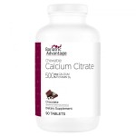 Bariatric Advantage Calcium Citrate Chewable 500 mg - for Bariatric Surgery Patients - High-Potency, Easy-Digest Tablets - Calcium Citrate - Bone Strength Supplements* - Chocolate - 90 Count