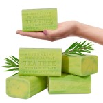 Australian Botanical Soap Tea Tree with Sage Extract 6.6 oz Luxury Soap Bars Enriched with Shea Butter, Suitable for Men, Women and All Skin Types, Pack of 4