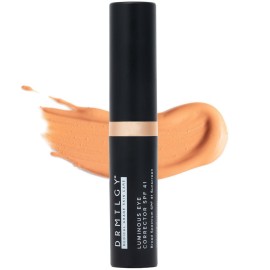 DRMTLGY Luminous Eye Corrector SPF 41, Under Eye Color Corrector for Dark Circles, Anti-Aging Tinted Eye Cream, Hydrating Eye Serum with Peach Undertone, Deep