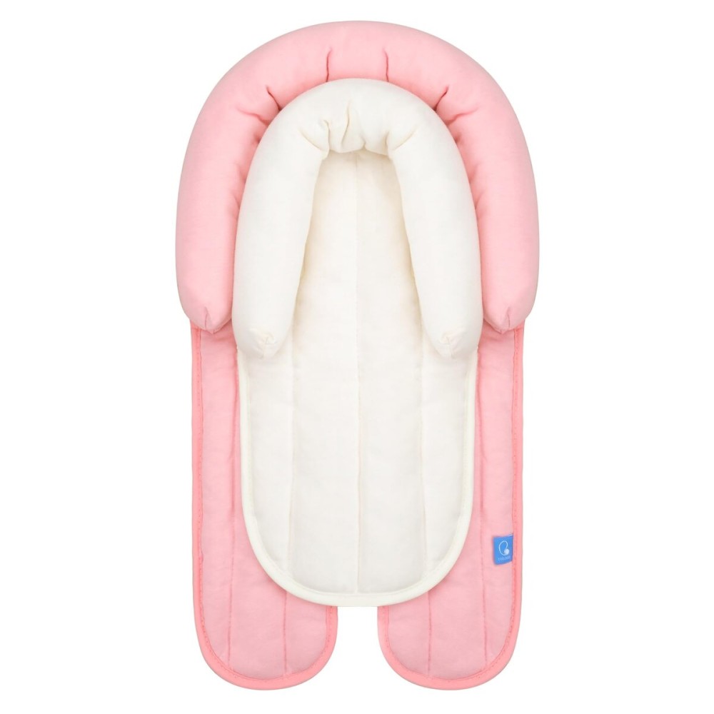 COOLBEBE Upgraded 2-in-1 Babybody Supports for Newborn Infant - Extra Soft Breathable Car Seat Insert Cushion Pad, Perfect for Carseat, Stroller, Swing, Bouncer, Pink