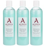 Alpha Skin Care Moisturizing Body Wash, Gentle Soap-Free Anti-Aging Formula, Glycolic AHA, Vitamin E & Aloe Vera, Conditions & Soothes, All Skin Types Hydroxy Acid, 12 Oz, Pack of 3
