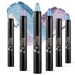 Boobeen 6PCS Cream Eyeshadow Sticks - Waterproof Eyeshadow Pencil Crayons - Eye Brightener Stick Shimmer Pens - Create Glitter Eye Makeup - Easy to Use