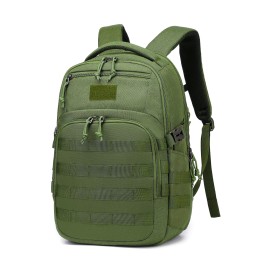 Wotony Military tactical backpack, backpack for men black small tactical assault bag (green, 20 inch)