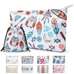 WLLWOO WLLWOO 2pcs Travel Make Up Bags-Cosmetic Bag Nylon Waterproof Large Wide Zipper Coin Purse Travel Toiletry Small Makeup Pouch For Women