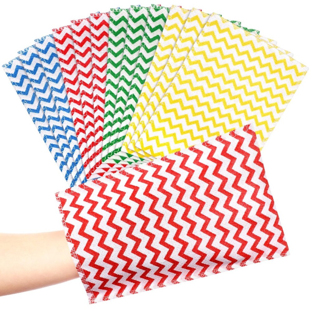 Tatuo 12 Pieces Korean Exfoliating Mitt Glove Italy Towel Body Skin Scrubber Exfoliating Scrubber for Remove Dead Skin Washcloth Korean(Small,Green, Red, Yellow, Blue)