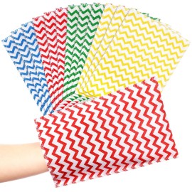 Tatuo 12 Pieces Korean Exfoliating Mitt Glove Italy Towel Body Skin Scrubber Exfoliating Scrubber for Remove Dead Skin Washcloth Korean(Small,Green, Red, Yellow, Blue)