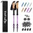 TheFitLife Trekking Poles for Hiking and Walking - Lightweight 7075 Aluminum with Metal Flip Lock and Natural Cork Grip, Walking Sticks for Men, Women, Collapsible, Telescopic, Camping Gear (Purple)