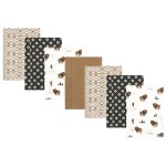 Hudson Baby Unisex Baby Cotton Flannel Burp Cloths, Wild Buffalo 7 Pack, One Size