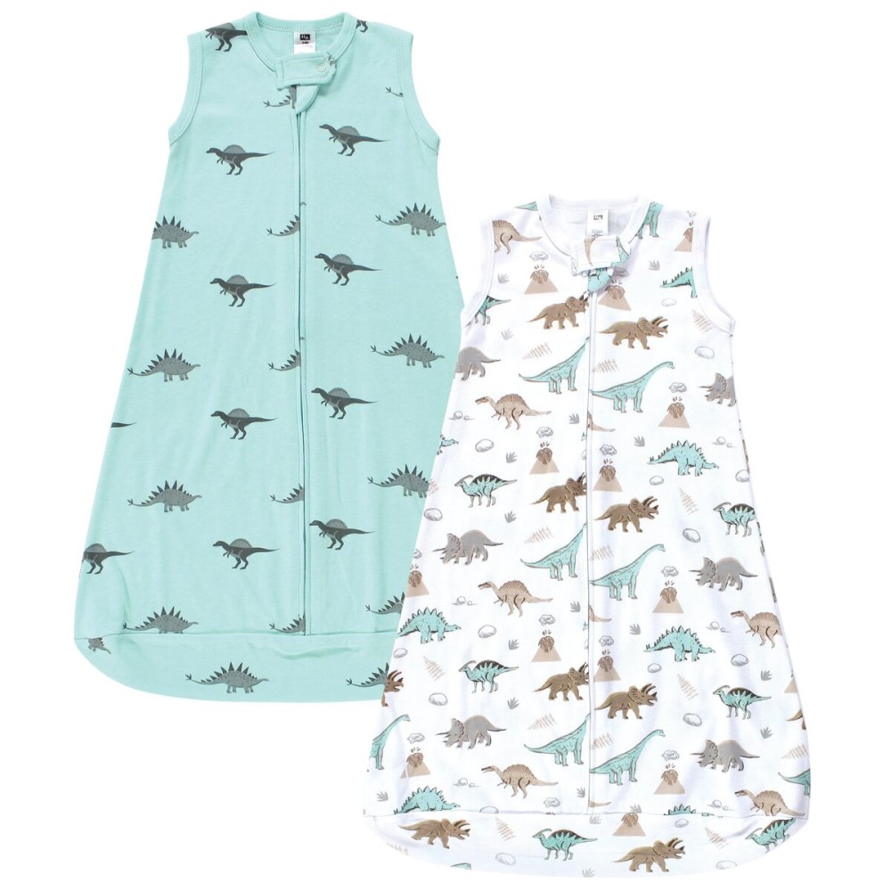 Hudson Baby Unisex Baby Cotton Wearable Sleeping Bag, Sack, Blanket, Dino Blast Sleeveless, 12-18 Months