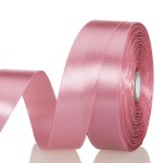 YASEO 1 Inch Rose Gold Solid Satin Ribbon, 50 Yards Craft Fabric Ribbon for Gift Wrapping Floral Bouquets Wedding Party Decoration