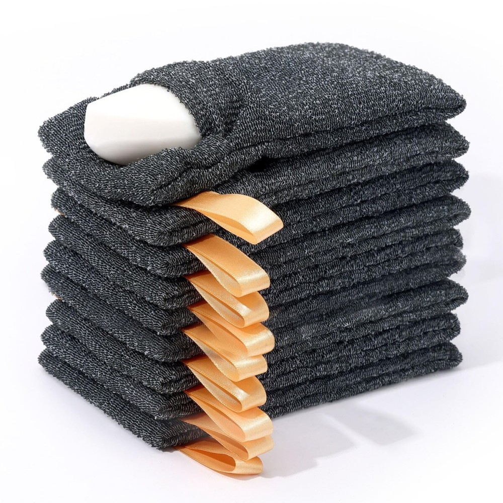 Antimbee 9-Packs Soap Bags, Soap Exfoliating Saver, Body Scrubber Shower Sponge for Shower or Bath, Loofah Sponge Gray Mesh Bar Soap Pouch