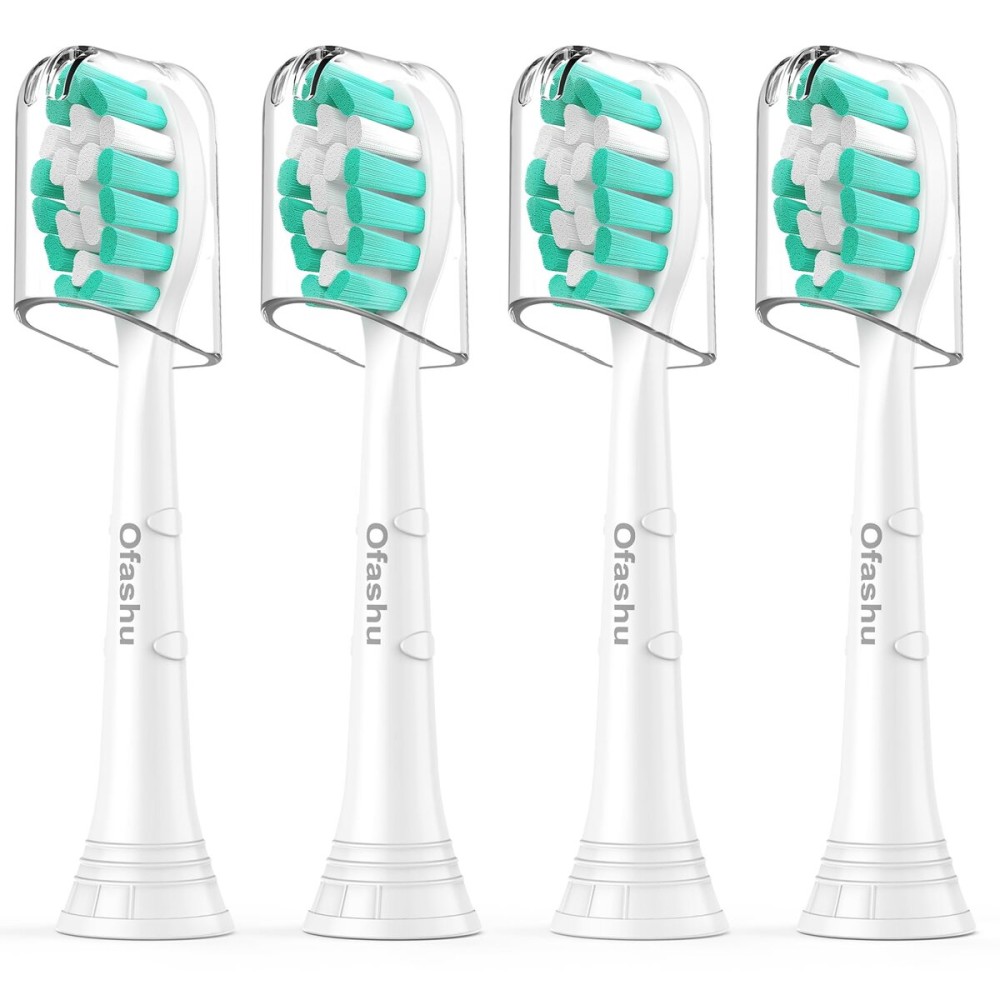 Ofashu Electric Toothbrush Replacement Heads Compatible with Philips Sonicare ProtectiveClean 2 Series Plaque Control 4100 5100 6100 9024 6064, White, 4 Sonic Brush Head