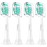 Ofashu Electric Toothbrush Replacement Heads Compatible with Philips Sonicare ProtectiveClean 2 Series Plaque Control 4100 5100 6100 9024 6064, White, 4 Sonic Brush Head