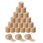 BISIBITA2 Sensi Wrap Grip Cover Sports Self Bandage Rolls 2-inch x 5-Yards 24pcs (Tan)
