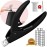 Black Adjustable Nail Clippers with Magnets Sizers for Acrylic Nails, Artificial Fake Nail False Nail Tip Cutter Trimmer Manicure Pedicure Sharp Blade Clip Tool For Salon Home Art Beauty