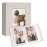 Vienrose Small Photo Album 4x6 holds 100 Photos 2 Pack, Mini Baby Photo Album Linen Cover for Gifts Wedding Family, Red