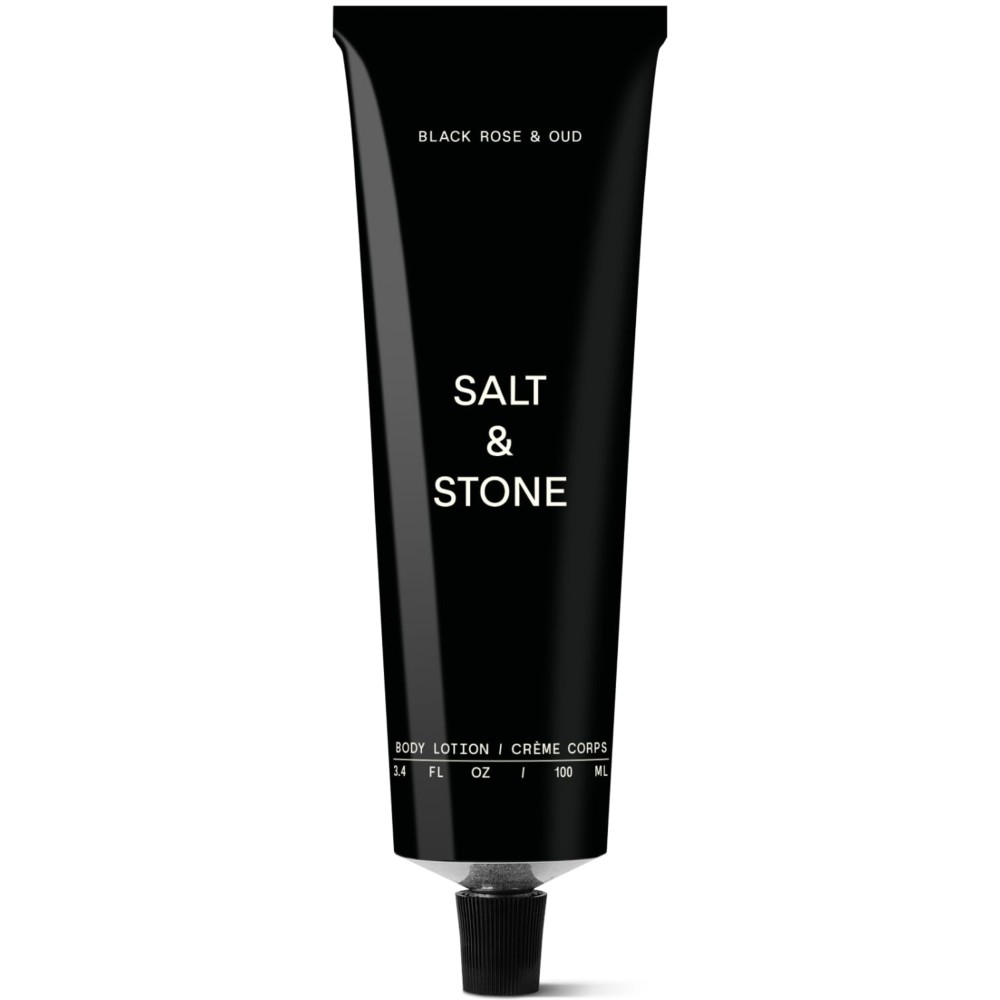 Salt & Stone Body Lotion for Women & Men | Hydrates, Nourishes & Softens Skin | Restores Dry Skin | Fast-Absorbing | Cruelty-Free & Vegan (100 ml) (Black Rose & Oud)
