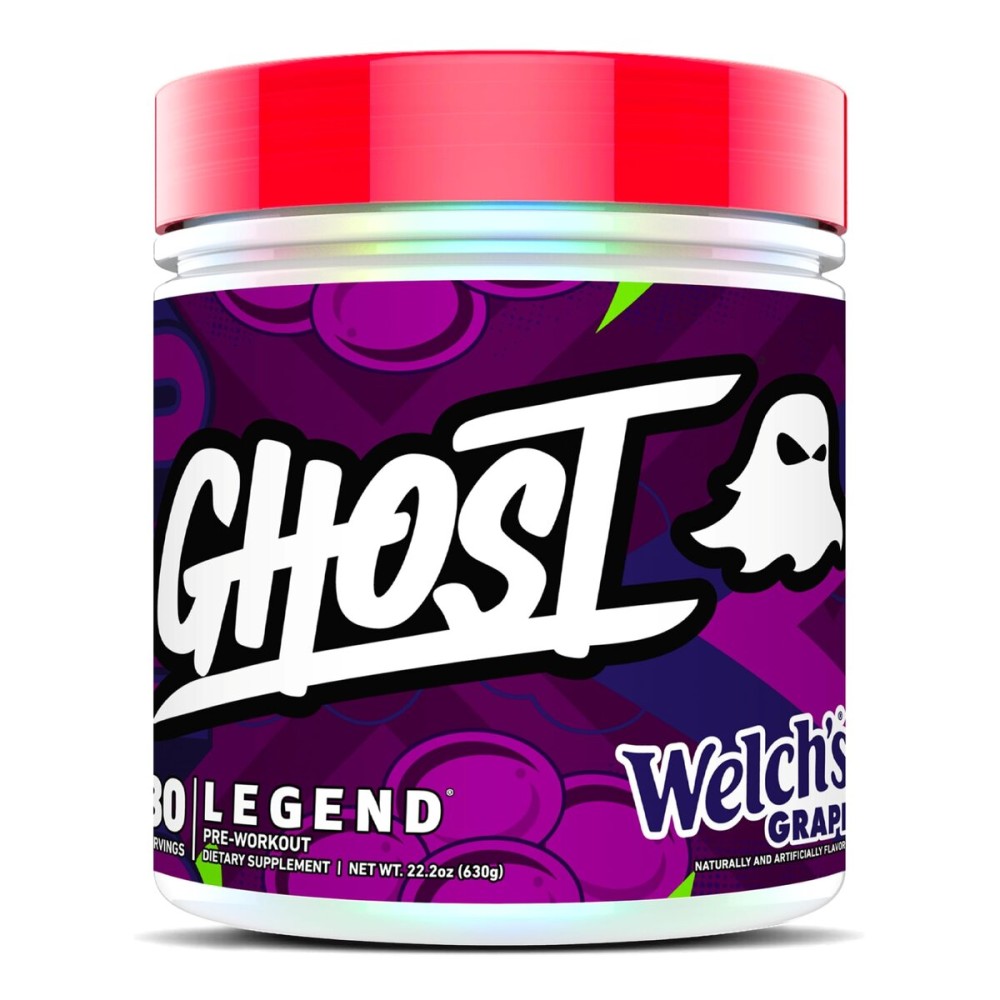 GHOST Legend Pre-Workout Powder, Welch\'s Grape - 30 Servings - Pre-Workout for Men & Women with Choline, L-Citrulline, & Beta Alanine for Energy & Focus