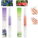 Meschett 2PCS Cuticle Oil Pens for Nail Care,Cuticle Revitalizer Oil Pen with Soft Brush,Cuticle Oil to Prevent Nail Cracking and Dry (Blueberry & Watermelon Flavor)